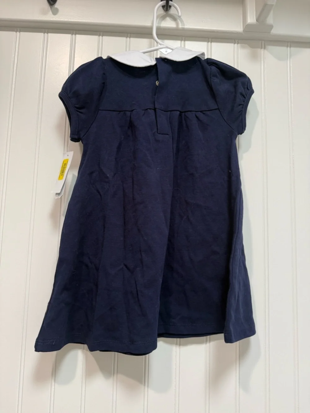 Edgehill Collection Navy Dress with White Peter Pan Collar
